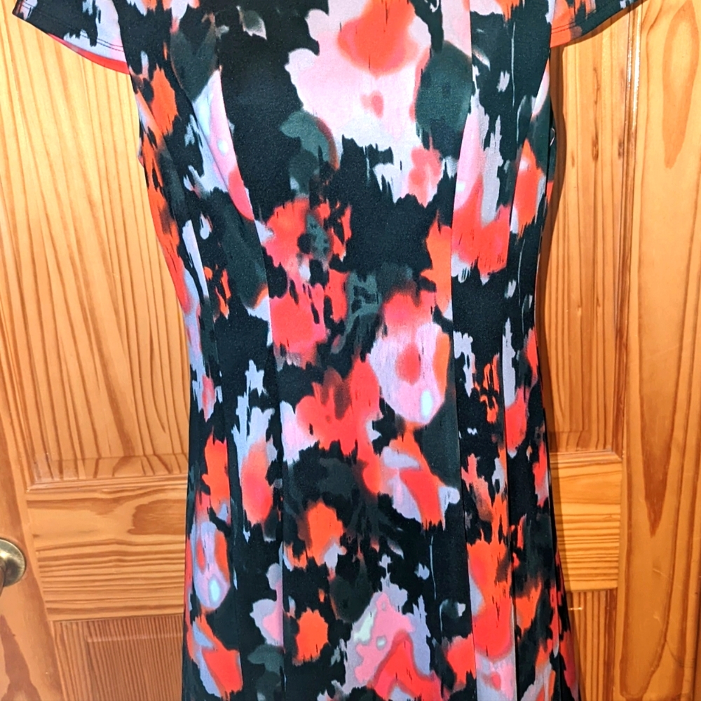 Betsey Johnson Abstract Watercolor Floral Dress